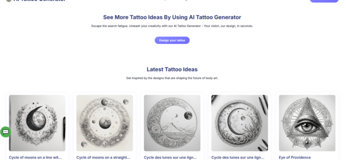 Нейросеть для создания эскиза тату Al Tattoo Generator