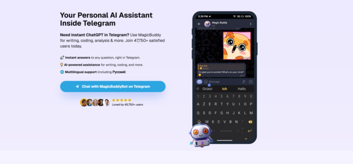 Чат-бот для Телеграм с искусственным интеллектом MagicBuddy